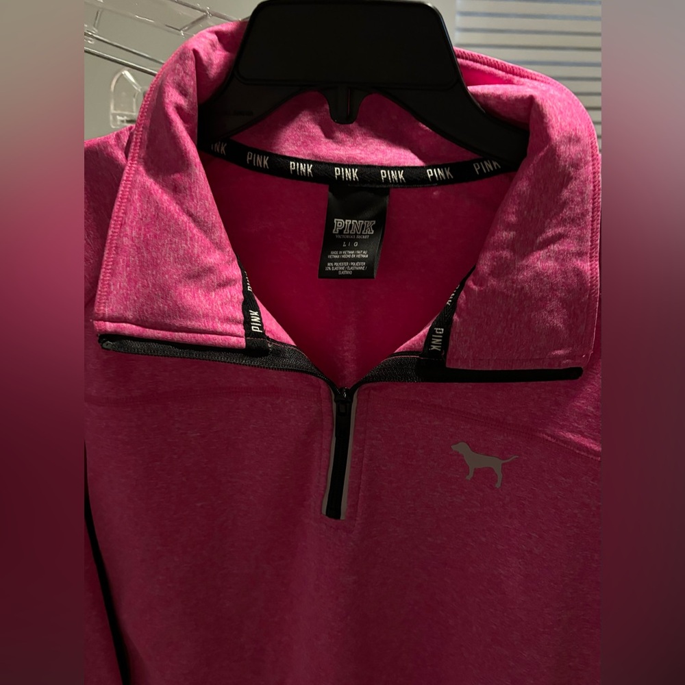 Pink quarter zip top